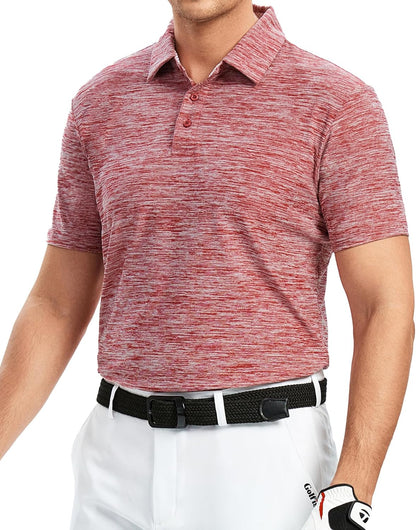 Mens Golf Shirt Moisture Wicking Quick-Dry Short Sleeve Casual Polo Shirts for Men